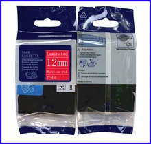 Tze435 tze-435 TZ TZe 435 tz435 tz-435 для принтеров Brother label Ленты кассета 12 мм P-Touch этикетка Ленты Белое на red label Ленты