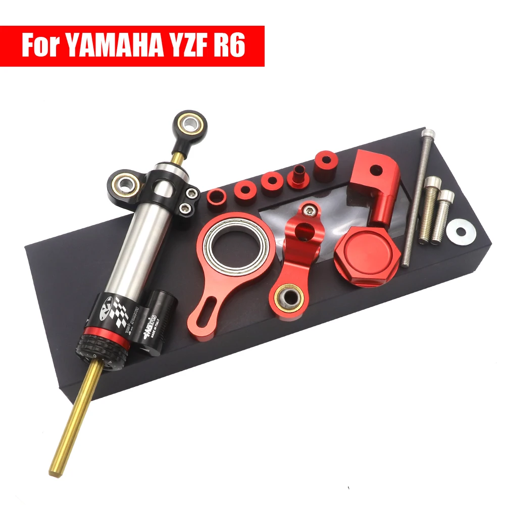 not Race FXCNC Racing Motorcycle CNC Steering Damper Stabilizer Buffer Control Bar With Mounting Bracket Kit Full Set Fit For Yamaha YZF R6 YZF R1 2006-2016 2006-2018 