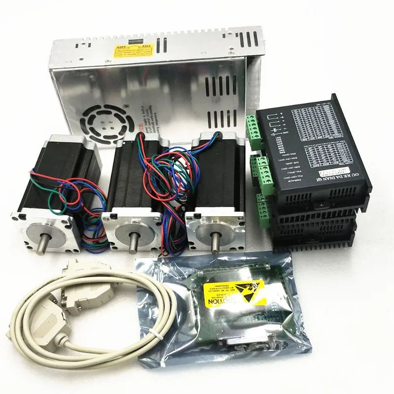 

4 pcs Nema 23 Wantai Stepper Motor 425oz-in,4.2A WT57STH115-4204A & 4 pcs DQ542MA drivers