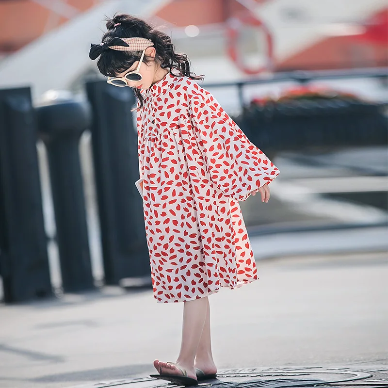 

Girls dress 2019 spring new children's clothing girls dress spring and autumn little girl foreign princess dress