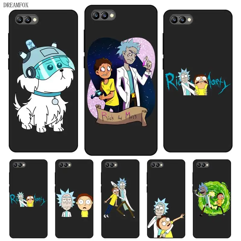 

P182 Rick And Morty Black Silicone Case Cover For Huawei Honor 6A 6C 6X 7A 7C 7S 7X 8 Lite Pro