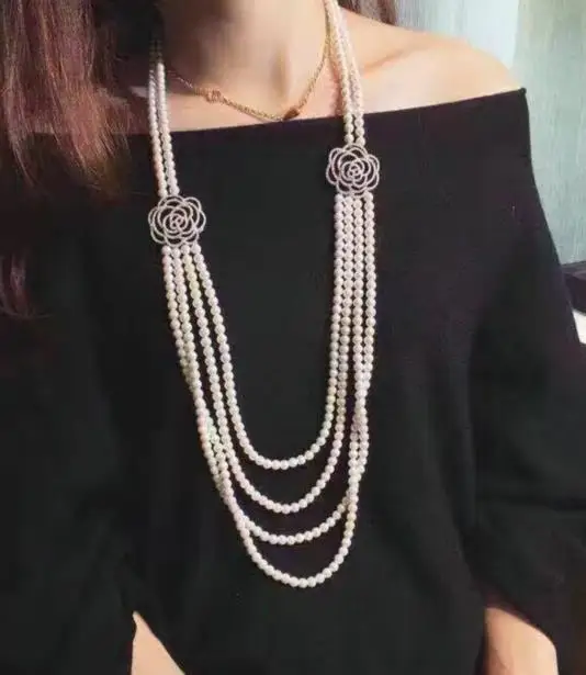 

new design gorgeous8- 9mm south sea round white pearl necklace 20"22"24"26