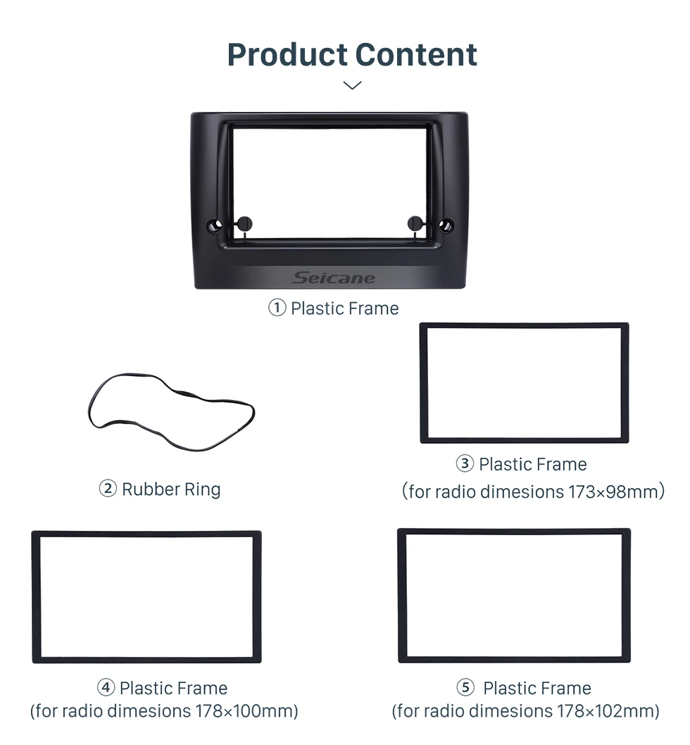 Seicane потрясающий Двойной Дин Радио фасции Для 2010 FIAT STILO DVD рамка в приборной панели комплект Surround Панель