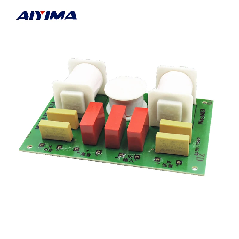 AIYIMA Audio Portable Speakers Crossover Three-way Frequency Divider Board Subwoofer Middle Tweeter DIY For Home Theater |