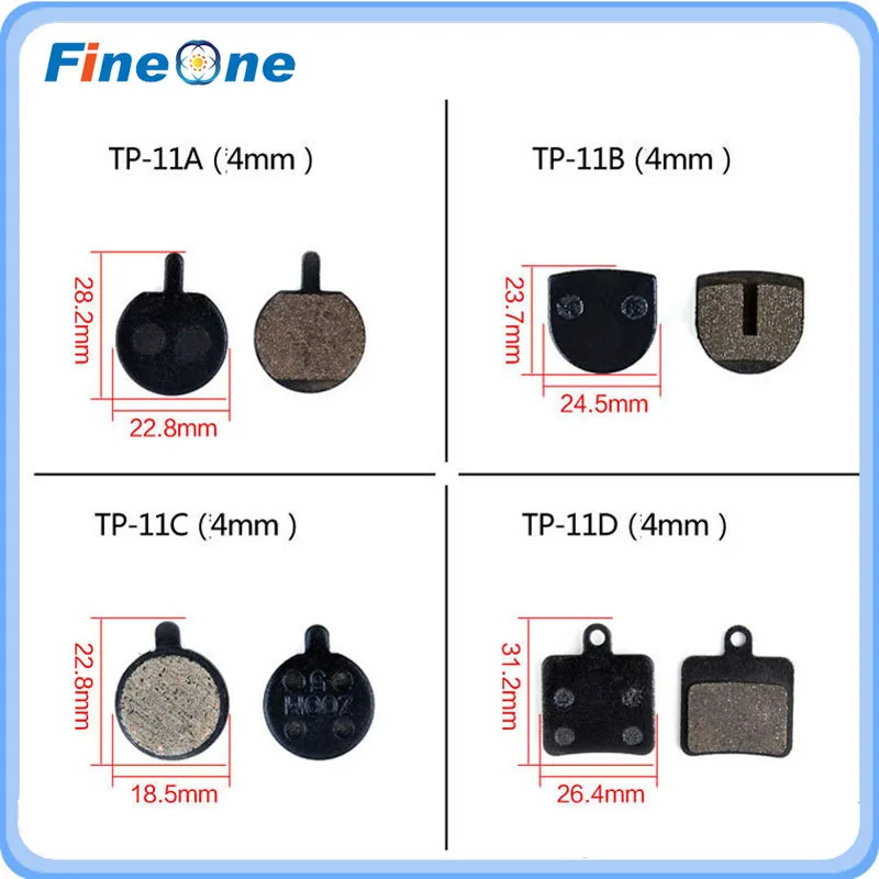 Не Асбестовые велосипедные дисковые Тормозные колодки всех размеров все формы MTB велосипедные тормозные колодки клипер накладки низкий уровень шума полу-металлическая подкладка