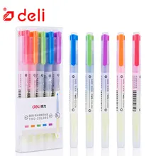 Deli 5 шт./кор. Эскиз маркер двойной наконечник тонкий художественный маркер школьные канцелярские чернила на водной основе рисунок фломастеры манга художественные принадлежности