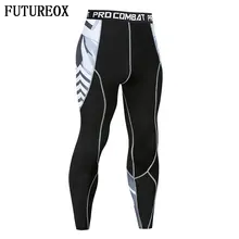 Мужские новые 3D печать сжатые колготки телесного цвета дном тренажеры фитнес тренировки мужские нижние ММА Брюки Фитнес Брюки