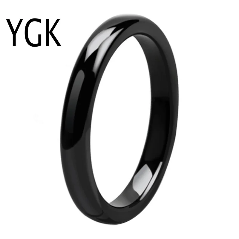 Кольцо из вольфрама для помолвки, обручальное кольцо, ювелирные изделия для женщин и мужчин, ширина 4 мм, юбилейные вечерние кольца - Цвет основного камня: 4mm black ring