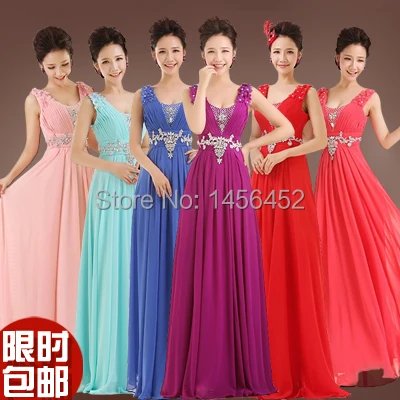 100% Real Photo Latest Design Prom Chiffon Long Elegent Evening Dress 2015 gown | Свадьбы и торжества