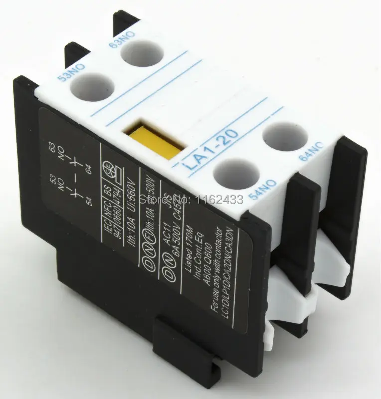 

LA1-DN20 F4-20 2NO auxiliary contact block for CJX2 LC1-D series AC contactor