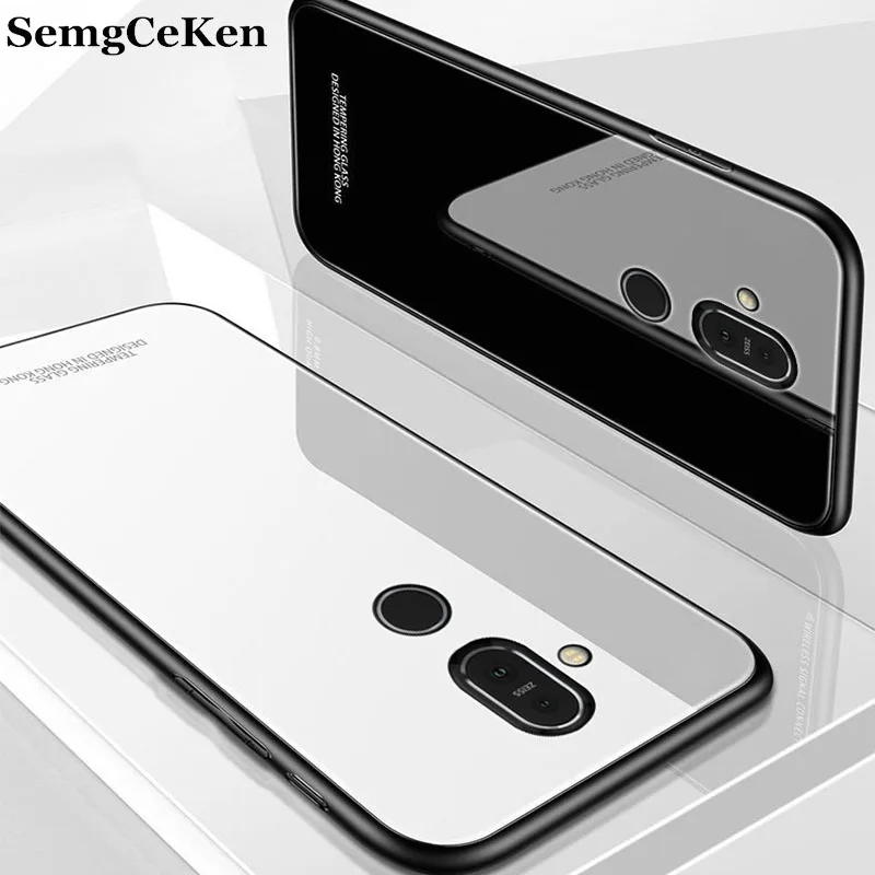 SemgCeKen роскошный оригинальный стеклянный зеркальный чехол для Nokia X6 X7 7 plus 8 1