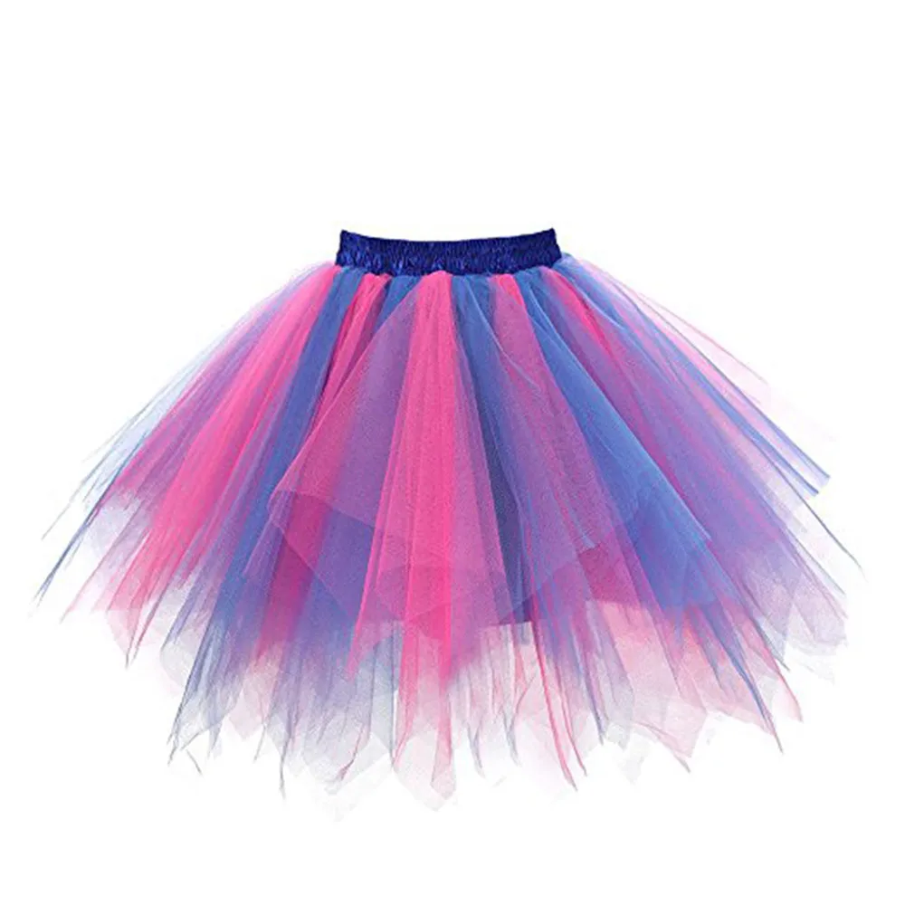 

Skirts Girl Womens High Quality Pleated Gauze Colours Short Skirt Adult Tutu Dancing Skirt faldas mujer moda 2019 El verano #N05