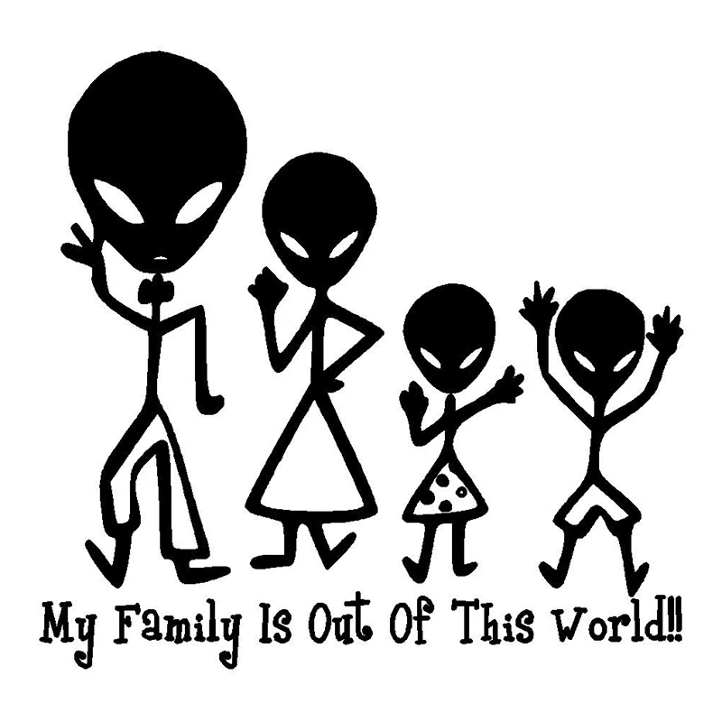 

Уникальная виниловая графическая Наклейка на окно автомобиля с изображением инопланетянина из этого мира...