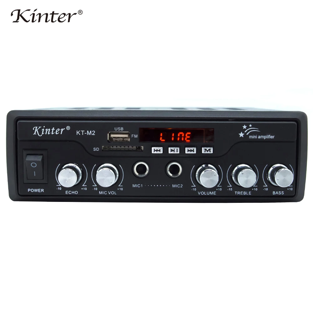 kinter M2 karaoke Amplifier with USB SD AUX FM input play audio and video on TV or other player by RCA cable AC220 power supply kinter M2 karaoke Amplifier with USB SD AUX FM input play audio and video on TV or other player by RCA cable AC220 power supply