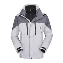 Shipping Free two in one Men ‘s outdoor mountain camping leisure sports ski Jackets 2 in 1 jacket wholesale price sport jacket