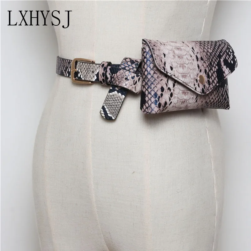 

Waist Bag New Women's Fanny Pack Chest Bags Female Belt Bag Snake Pattern PU Shoulder Messenger Packs Hip Package Waist Pack