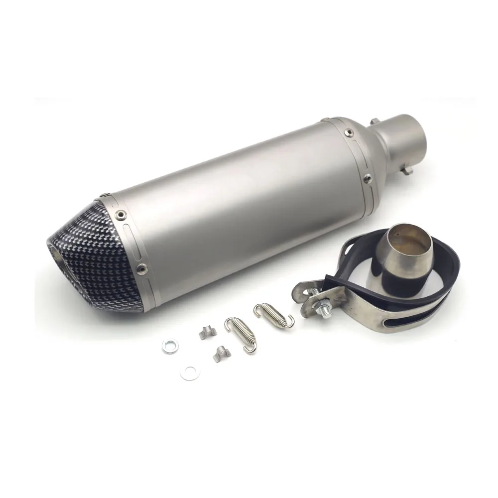 Para YAMAHA XT1200Z DX VMAX YZF-R125 R3 R6 FZ8 FZ1 de la motocicleta tubo de Escape silenciador de Escape de acero inoxidable silenciador con DB asesino 51mm
