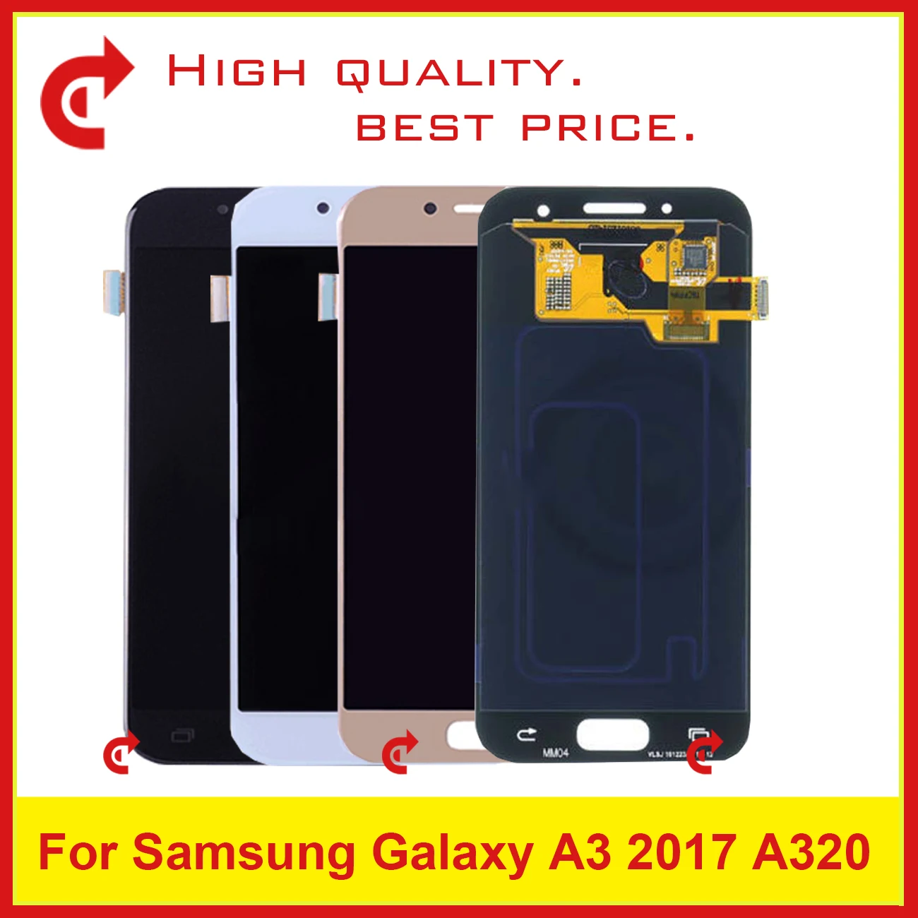

10Pcs/lot DHL 4.7" For Samsung Galaxy A3 2017 A320 A320F SM-A320F Full Lcd Display With Touch Screen Digitizer Assembly Complete