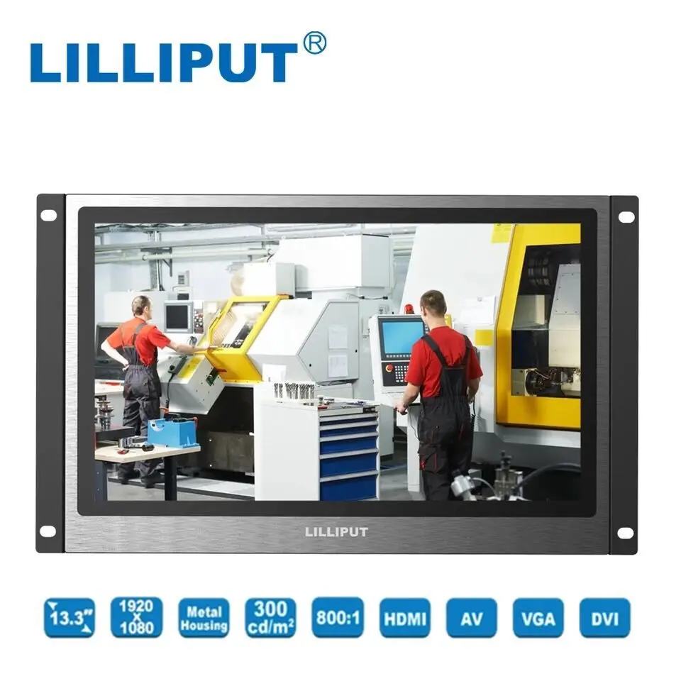 

Lilliput TK1330-NP/C 13.3 inch LED Displays Metal Housing Open frame Industrial Monitor HDMI, VGA, DVI & A/V inputs