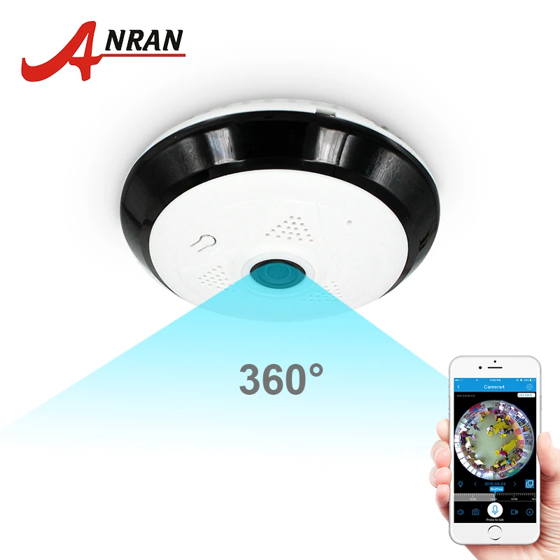 

ANRAN 960P Wifi Camera 360 Degree Panoramic Camera Home Security Video Surveillance Night Vision Network Surveillance IP Camera