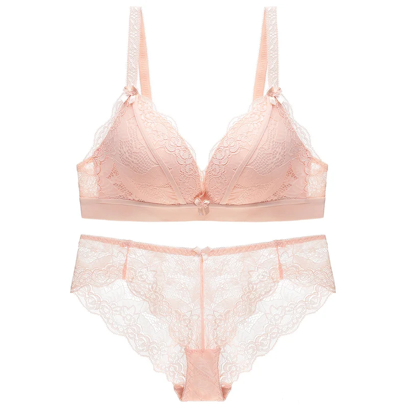 Комплект нижнего белья bralette черного цвета сексуальный кружевной комплект с