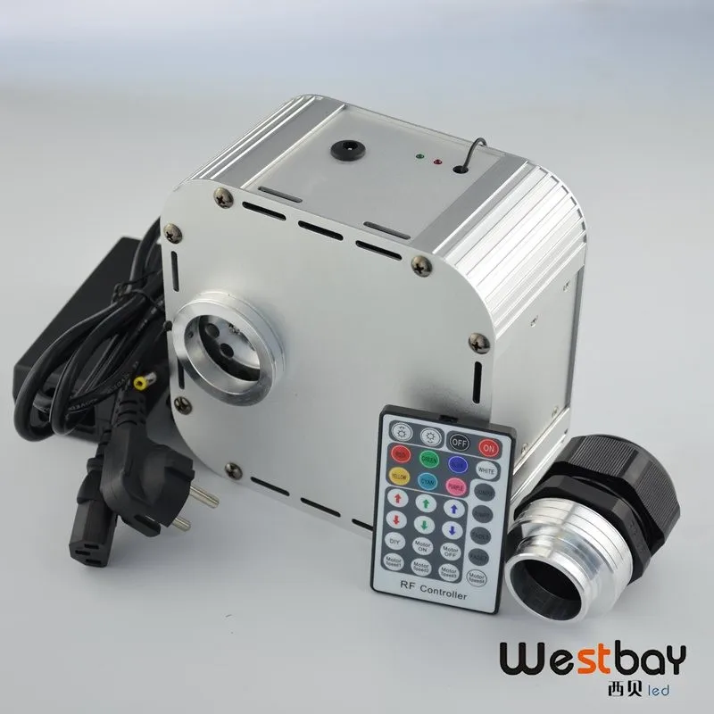 

single port 32W 4 level-speed Twinkle RGB LED Fiber Optic Light engine +28key RF remote+Fiber strans