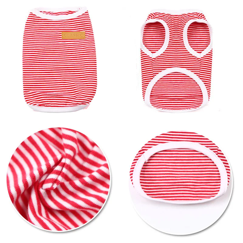 Cute Stripe Cat Vest Shirt Classic Pet Clothes for Cats