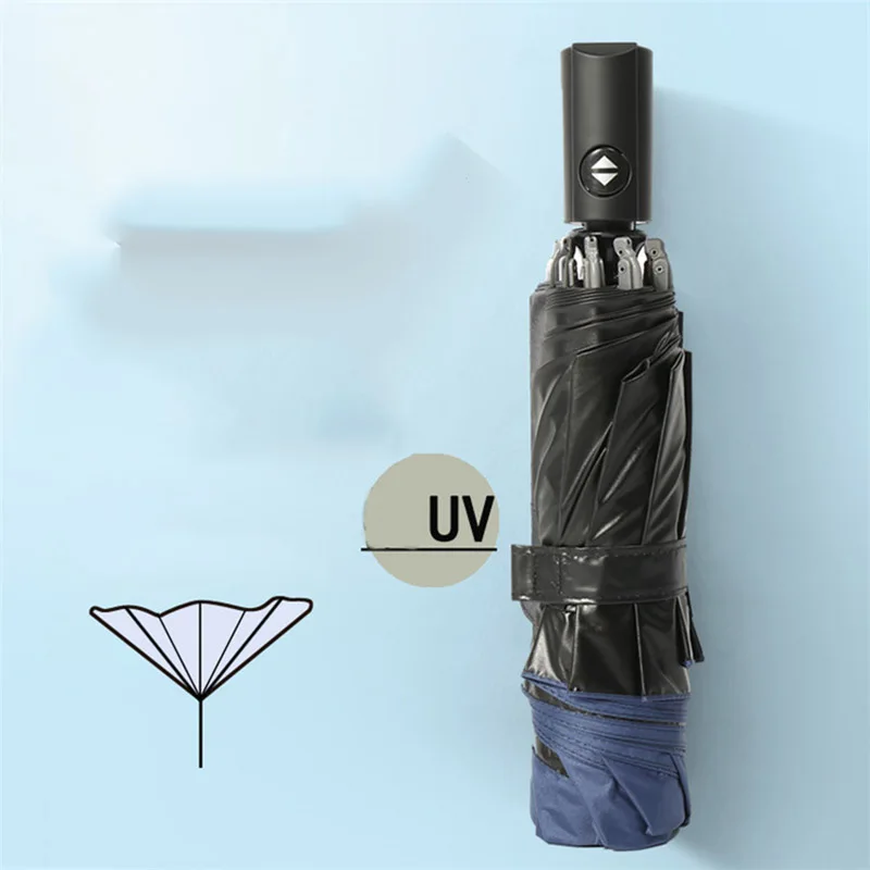 

2018 inverted umbrella fully automatic reverse umbrella folding men and women German craft umbrella male quality large paraguas