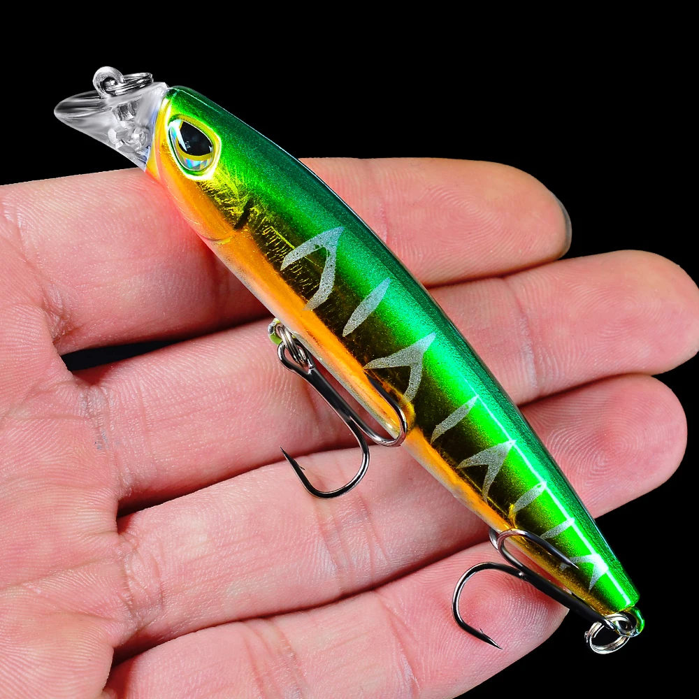 

1pc Fishing Lures 9.4cm-3.7" 6 color Fishing Tackle 6# BKB Hook Fishing Bait Lure New Models DW1077 10.4g-0.37oz Minnow Lure