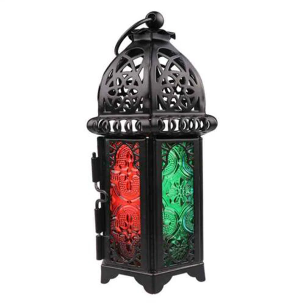 New Vintage Moroccan Style Windproof Lantern Candle Holders Wedding Home Decor Hollow Candlestick Candle Holder