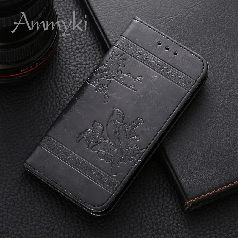 

AMMYKI Landscape bird visual impact of mobile phone back cover flip leather cases 5.0'For highscreen power rage case