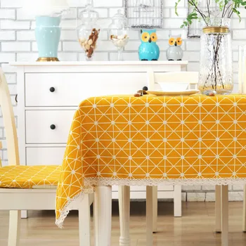 

Home simple modern tablecloth plaid waterproof oil-resistant rectangular coffee table cloth anti-hot tablecloths