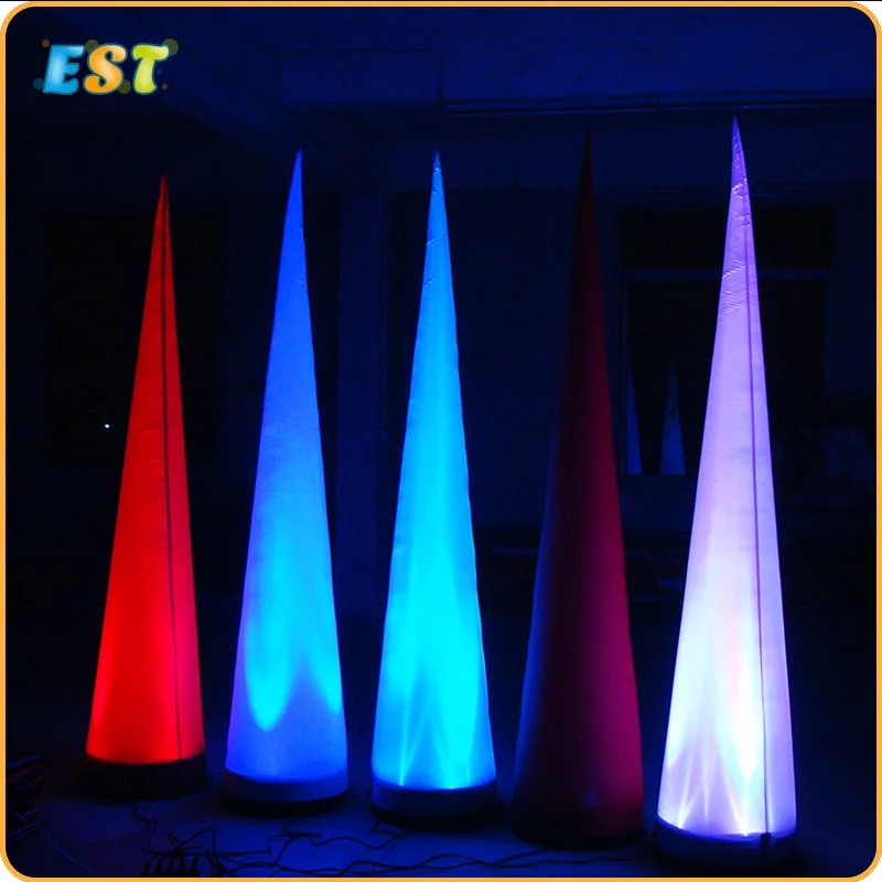 Led light inflatable air cone decoration inflatable light tube color