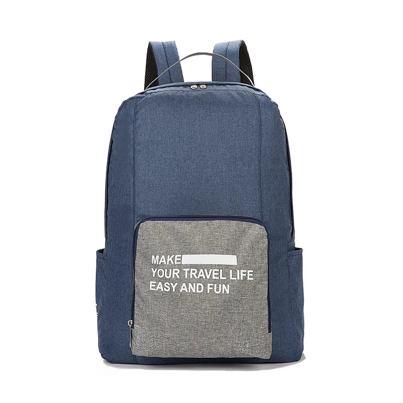 

New Unisex Travel Backpack Simple Polyester Portable Folding waterproof Backpack Men and Women Luggage travel Bags