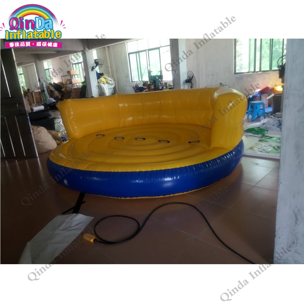 Water park equipment inflatable crazy UFO 4m inflatable flying towable