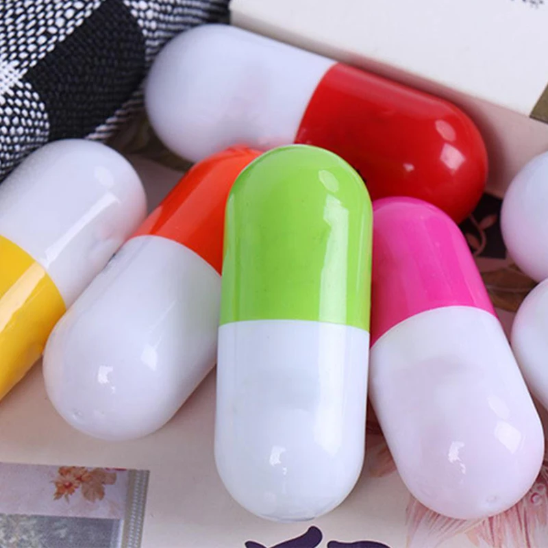 6pcs Creative Pill Style Telescopic Ballpoint Pens Stationery Student Gifts Mini Stretch School Ball Point Pen Office Supplies 6 pcs set capsules highlighter vitamin pill shaped mini highlight marker color pens stationery office school supplies child gift