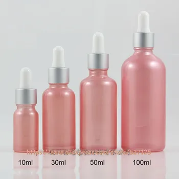 

10ml 30ml 50ml 100ml pink(painted) glass bottle with dropper lid,liquid/perfume/essential oil glass bottle