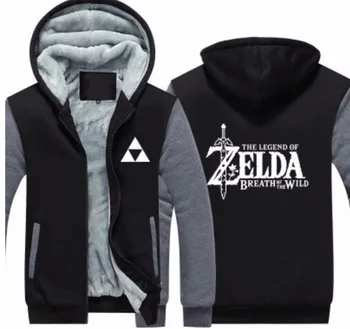 

The Legend of Zelda luminous sword new link Thick zelda breath of the wild wings jacket coat fleece constract color hoodie