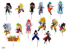 15 pçs jogo bola herói bola z cupcake topper crianças festa de aniversário chuveiro do bebê decoração suprimentos dbz