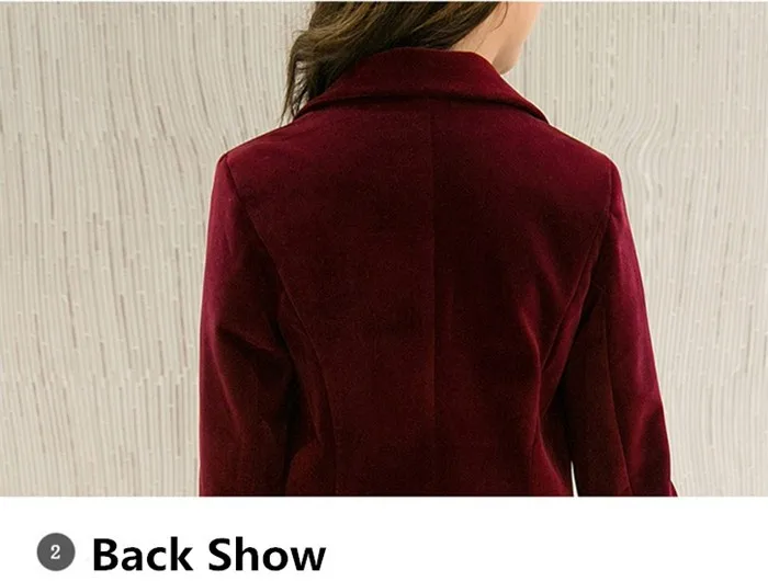 2016 New Spring Fashion Women Midnight Navy Slim Velvet Blazer Jacket Double Breasted simple Lady Blazers (21)
