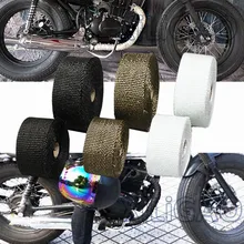 Envío gratis de escape de la motocicleta térmica de escape cinta Header envoltura de tubo de bajada resistente al calor para accesorios para automóvil motocicleta primavera