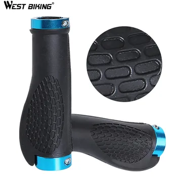 

WEST BIKING Cycling Grips Ergonomic Rubber Aluminum Road Mountain Bikes Handlebar Grips Anti-skid Bike Accessories Bicycle Grips