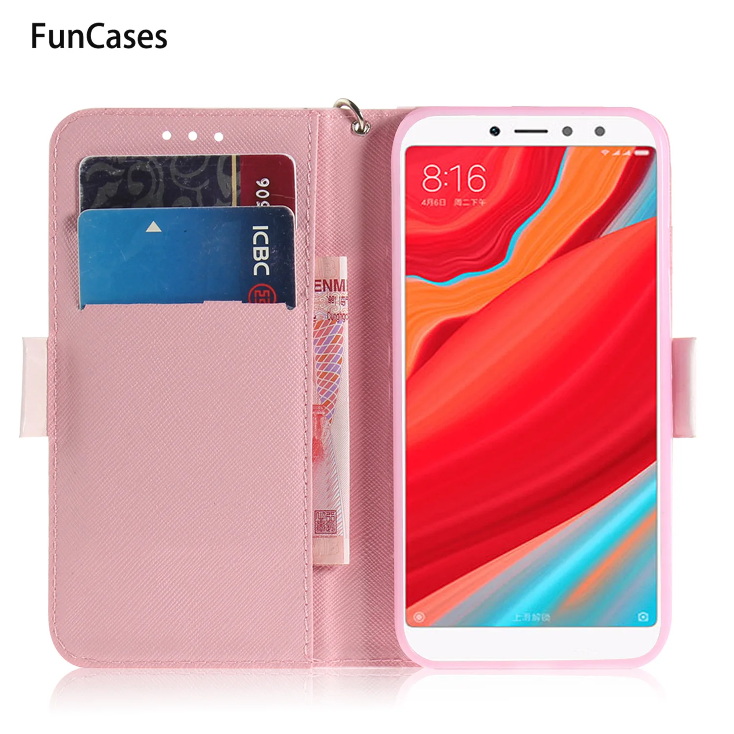На высоком каблуке из искусственной кожи Флип Бумажник чехол для Xiaomi capinha Redmi S2