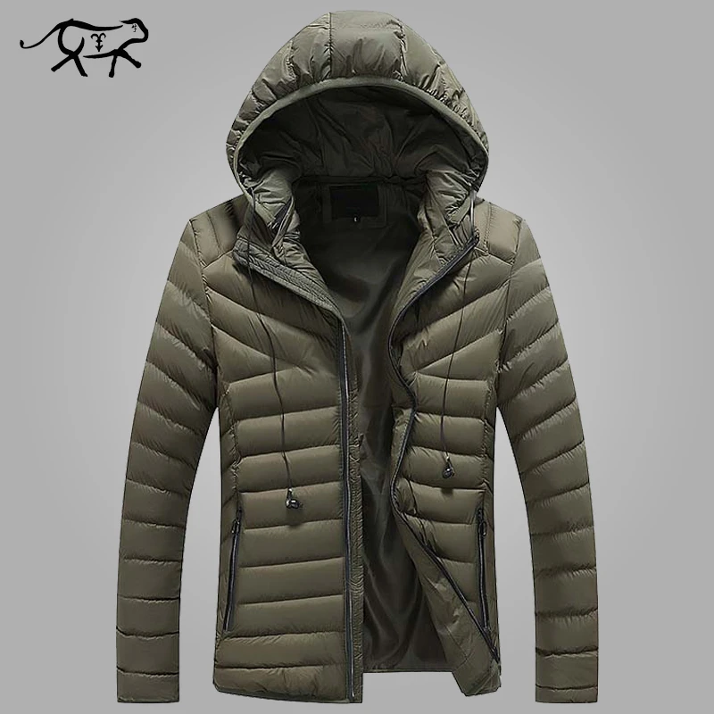 Nueva marca de chaqueta de invierno ropa de hombre 2018 Casual Stand Collar con capucha moda invierno abrigo de hombre Parkas ropa de abrigo caliente 4XL|Parkas| -