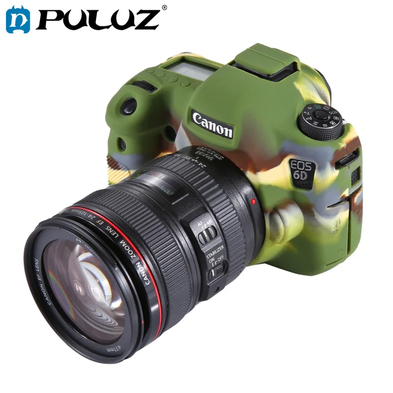 

PULUZ Soft Silicone Protective Case for Canon EOS 6D Yellow/Camouflage