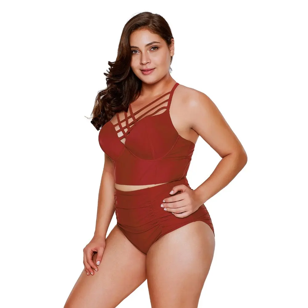 Red-Strappy-Neck-Detail-High-Waist-Swimsuit-LC410334-3-5