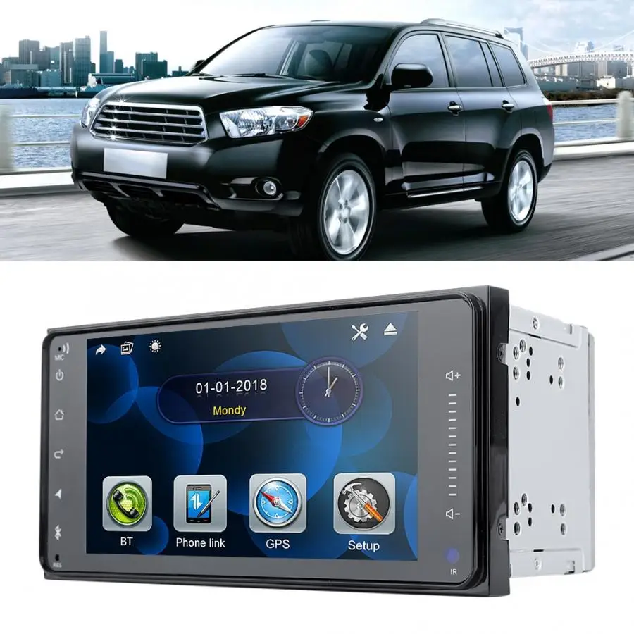 Best Car Multimedia Player 7 Inch Smart Portable Touch Screen Car GPS Player Universal for Toyota (4+32) multimedia car Accessories 6