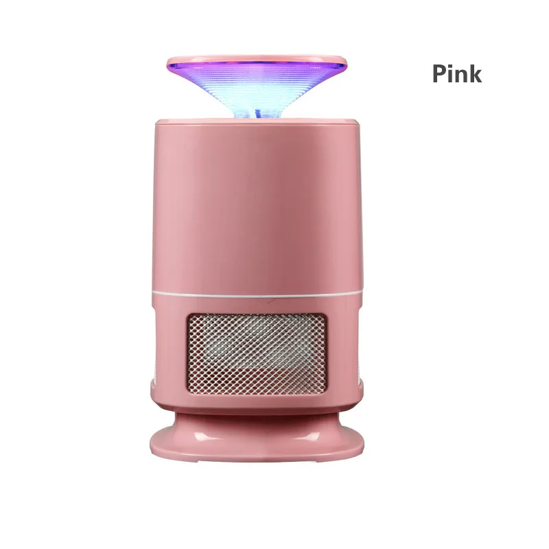 Светодиодный лампа для уничтожения насекомых вредителей ловушка для насекомых нетоксичное освещение Электрический комаров вредителей моли ОСА убийца USB питание Inha светодиодный свет - Цвет: Pink
