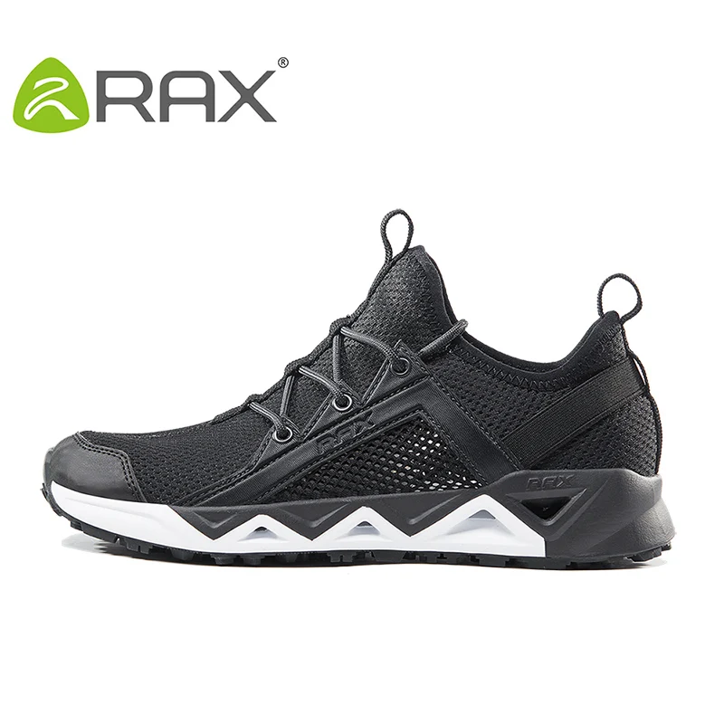 Rax, мужские уличные кроссовки, дышащая походная обувь, большие размеры, мужские и женские уличные треккинговые сандалии, мужские треккинговые прогулочные сандалии - Цвет: carbon black