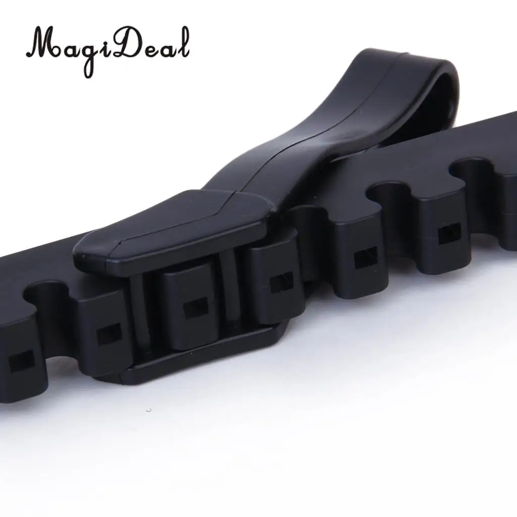 MagiDeal 1Pair Black PVC Ice Hockey Skate Blade Guards Cover Adjustable Outdoor Field Hockey Placement Protect Shoes Accessory